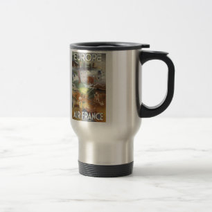 Caneca Térmica Vintage Europe Air Viagem Ad Mug