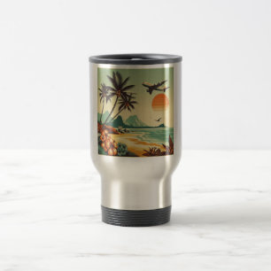 Caneca Térmica Vintage Hawaii/Tropical