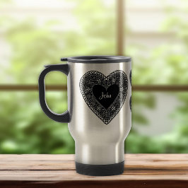 Caneca Térmica Vintage Lace Heart