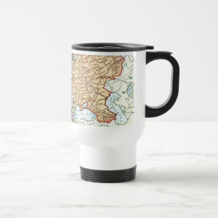 Caneca Térmica Vintage map of Europe color pastels