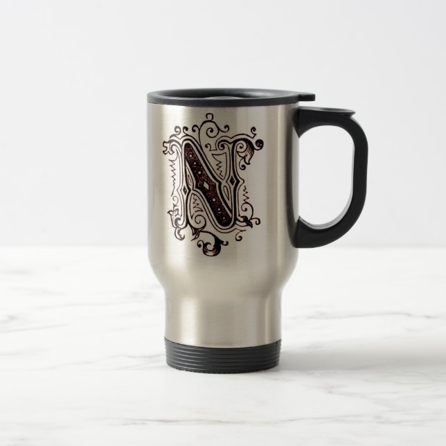 Caneca Térmica Vintage Ornamental 'N' - Mug (Direita)