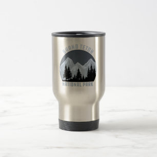 Caneca Térmica Vintage retro Grand Teton National Park Wyoming