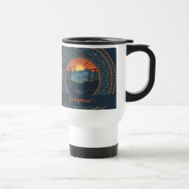 Caneca Térmica Vintage Wilderness Personalizado Dot Sunset Mandal