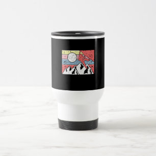 Caneca Térmica Vintagem de Retro Escalada de Rock