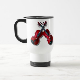 CANECA TÉRMICA VIOLINS-MUG VERMELHO CRUZADO
