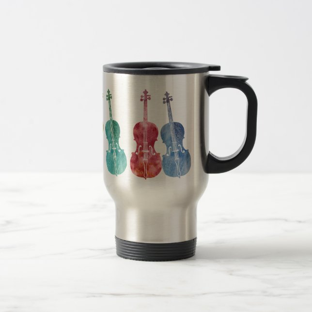 Caneca Térmica Violoncelos coloridos (Direita)