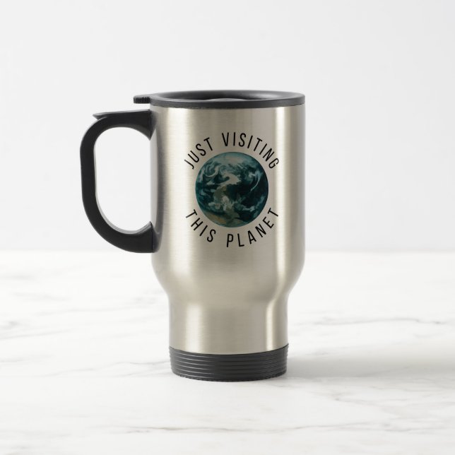 Caneca Térmica Visitando Este Planeta (Esquerda)