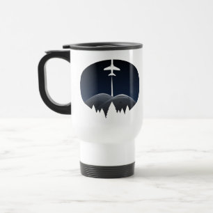 Caneca Térmica vista natural noturna com voo passageiro