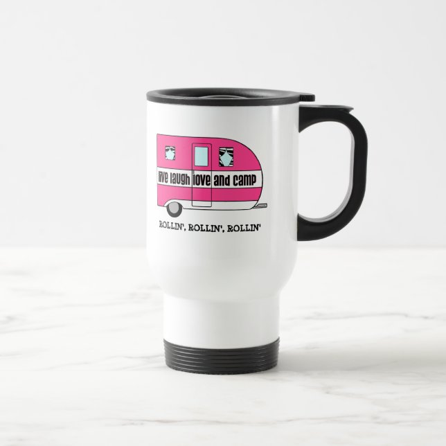 CANECA TÉRMICA "VIVE LAUGH LOVE AND CAMP" (Direita)