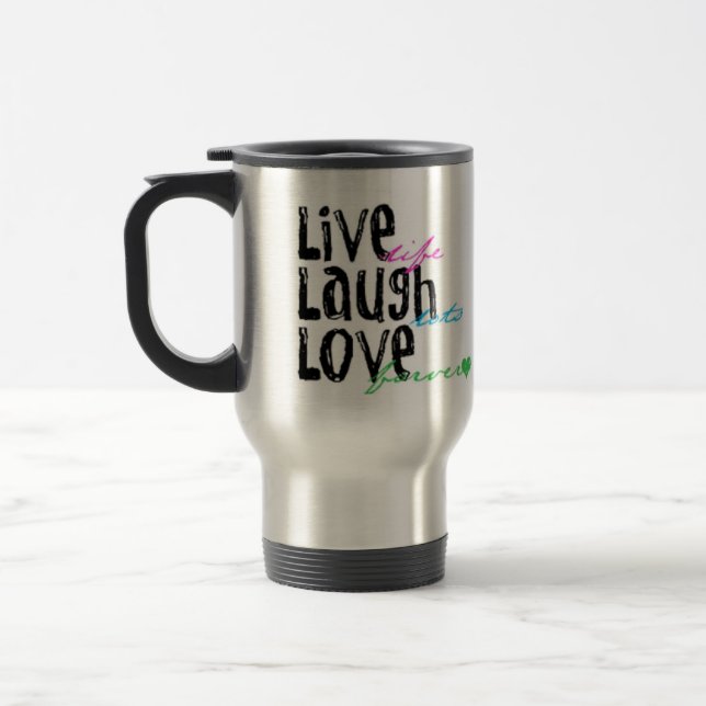 Caneca Térmica Vive o amor do riso (Esquerda)
