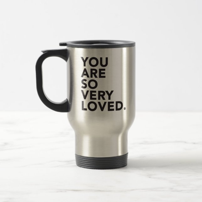 Caneca Térmica VOCÊ É TÃO AMADO Viagem Tumbler ou Mug 2 (Esquerda)