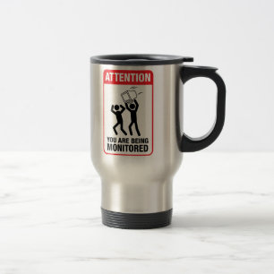 Caneca Térmica Você está sendo monitorado - humor do escritóri