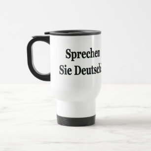 Caneca Térmica Você fala alemão? em alemão. Sinalizador bf