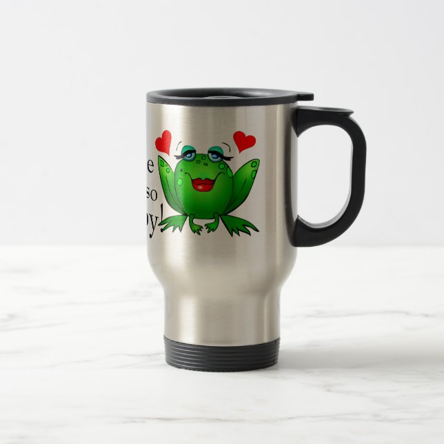 Caneca Térmica Você faz-me corações felizes verdes tão Hoppy do (Direita)