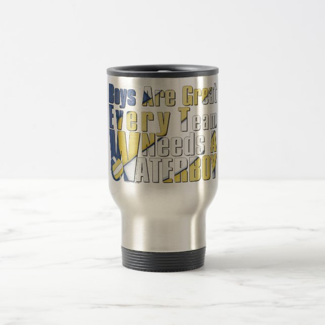 Caneca Térmica Voleibol de Waterboy em azul e amarelo (Centro)
