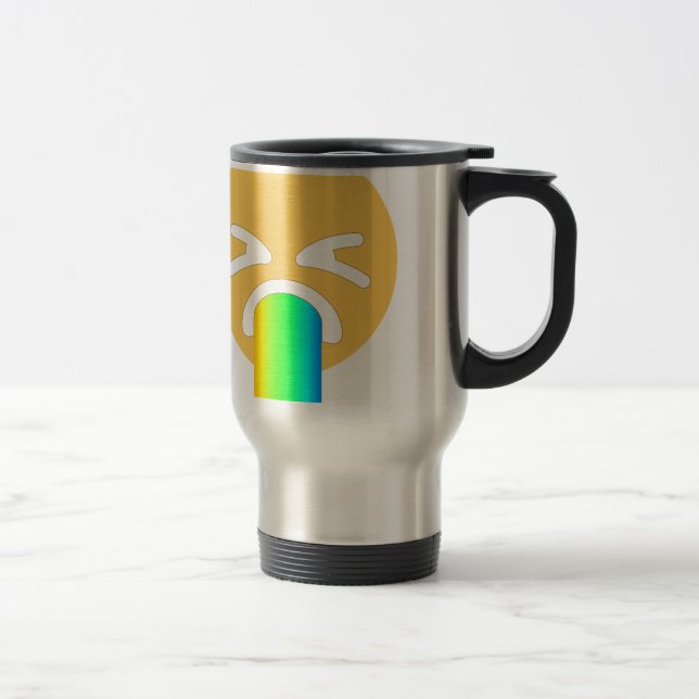 Caneca Térmica vômito do arco-íris emoji (Direita)
