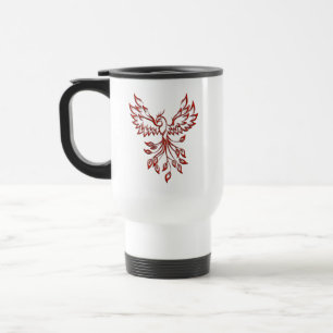 Caneca Térmica Voo prateado de uma Phoenix