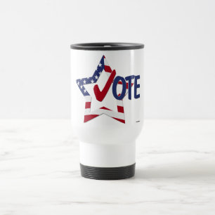Caneca Térmica VOTO vermelho da verificação com a estrela da