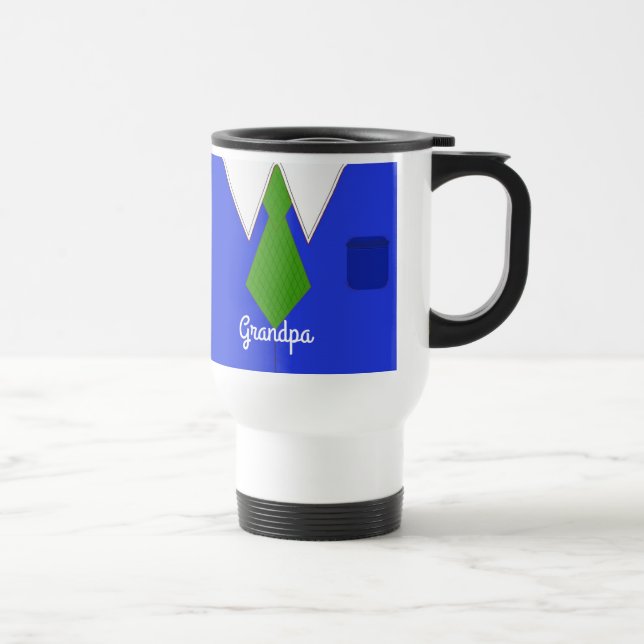 Caneca Térmica Vovô Vestido Camisa e Gravata (Direita)