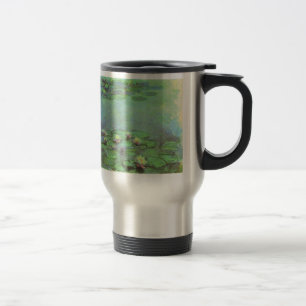 Caneca Térmica Waterlilies por Claude Monet, impressionismo do