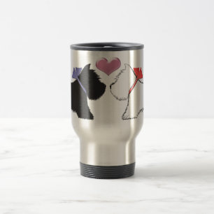 Caneca Térmica Westie bonito persegue a arte