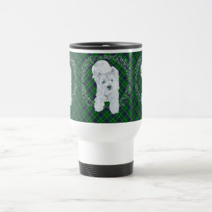 Caneca Térmica Westie no Tartan