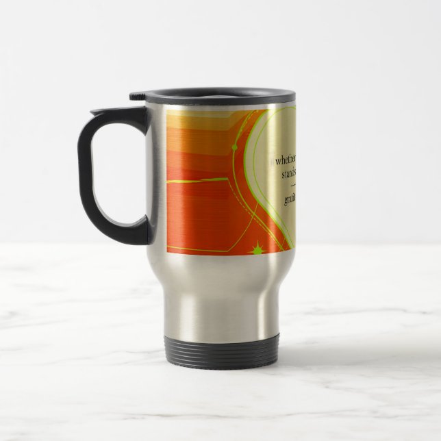 Caneca Térmica Whether the Sun Sets or Stays | Love & Gratitude (Esquerda)