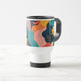 Caneca Térmica Whimsical Floral Flow Mug