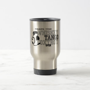 Caneca Térmica Whiskey Tango Foxtrot - Aeronáutica Humor