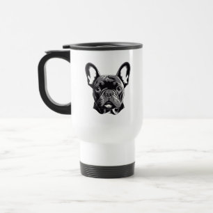 Caneca Térmica White e preto francês personalizado