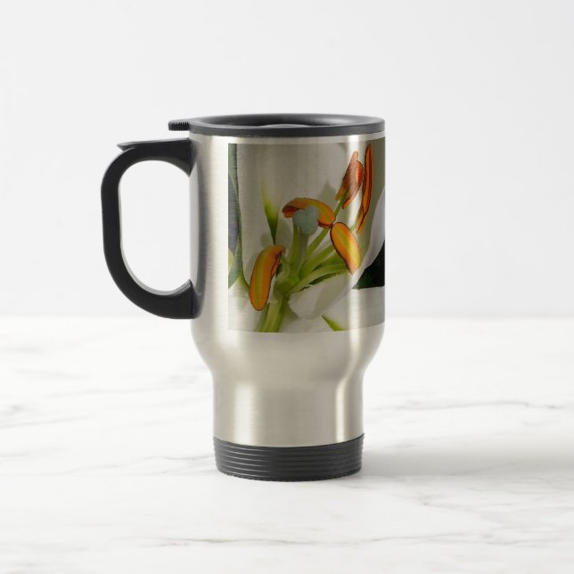 Caneca Térmica White Lily (Esquerda)