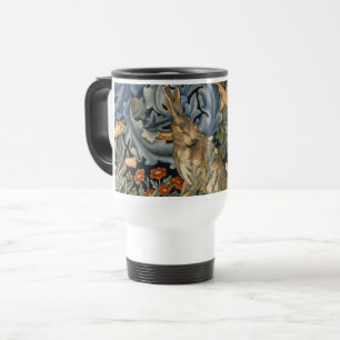 Caneca Térmica William Morris Forest Rabbit Floral Art Nouveau