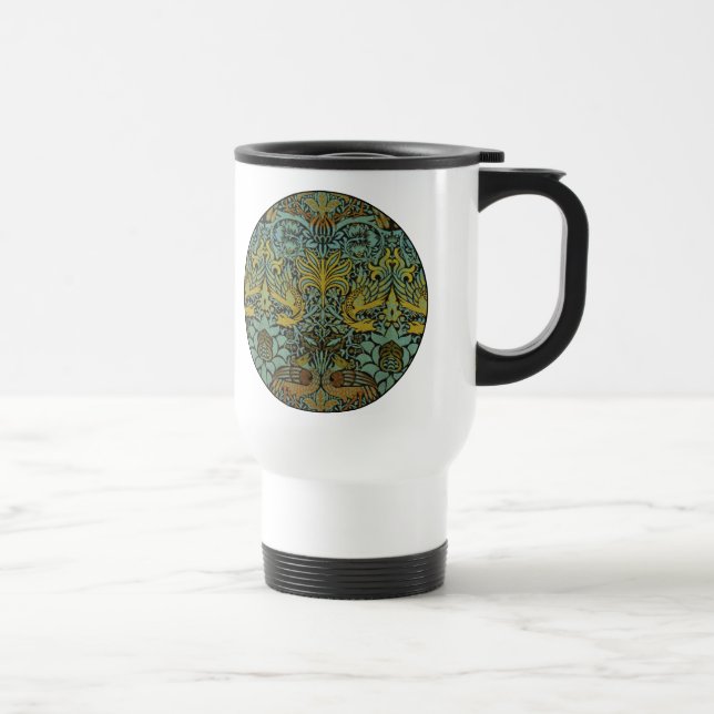 Caneca Térmica William Morris Peacock Dragon Wallpaper (Direita)