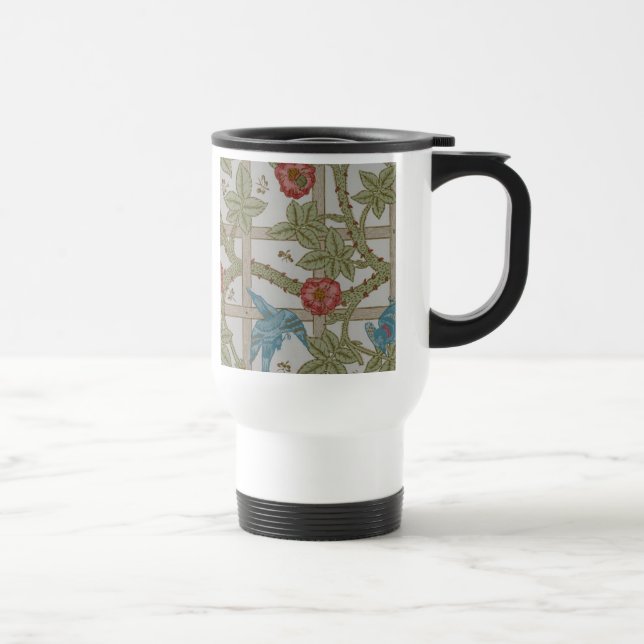 Caneca Térmica William Morris Trellis Wallpaper Art (Direita)
