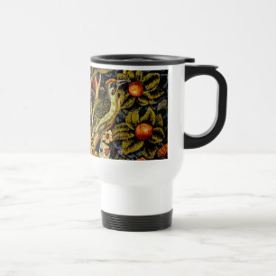 Caneca Térmica William Morris Woodpecker Tapeçaria Pássaros Flora