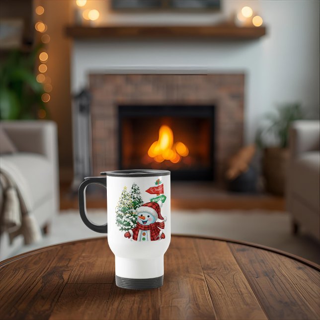 Caneca Térmica Winter Wonderland - Personalized Travel Mug (Criador carregado)