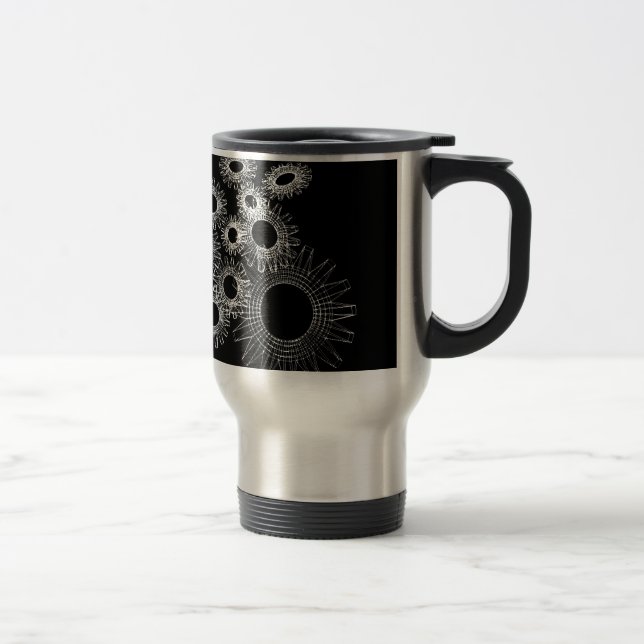 Caneca Térmica Wireframe, modelo tridimensional esqueleto (Direita)