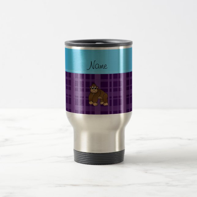 Caneca Térmica Xadrez conhecida personalizada do roxo do gorila (Centro)