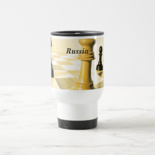 Caneca Térmica Xadrez de Rússia
