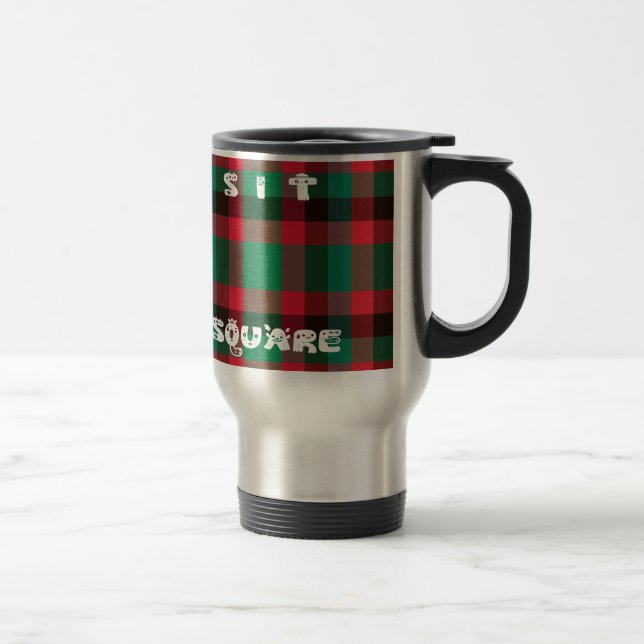 Caneca Térmica Xadrez de Tartan com Controlo Real Escocês com Tex (Direita)