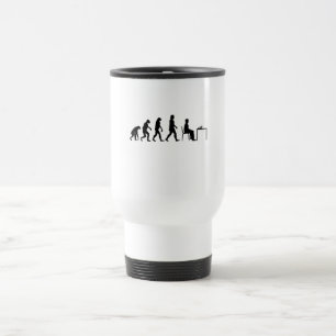 Caneca Térmica Xadrez - Evolução do Jogador de Xadrez
