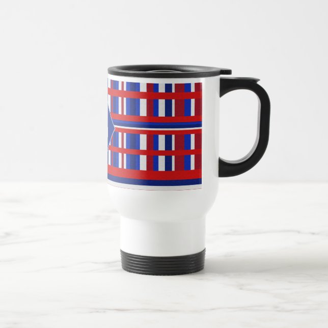 Caneca Térmica Xadrez Patriot Vermelho e Azul (Direita)