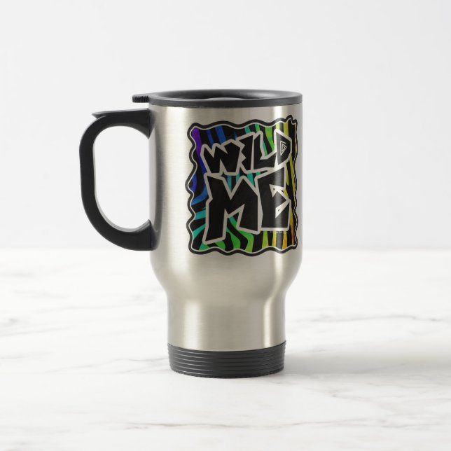 Caneca Térmica Zebra Black e Rainbow Wild Me (Esquerda)