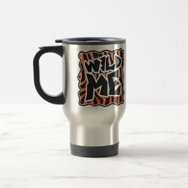 Caneca Térmica Zebra Preta e Laranja Selvagem (Esquerda)