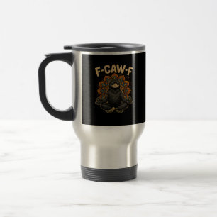 Caneca Térmica Zen F-Caw-F Corvo Yoga Raven F-Caw-F Zen Divertido
