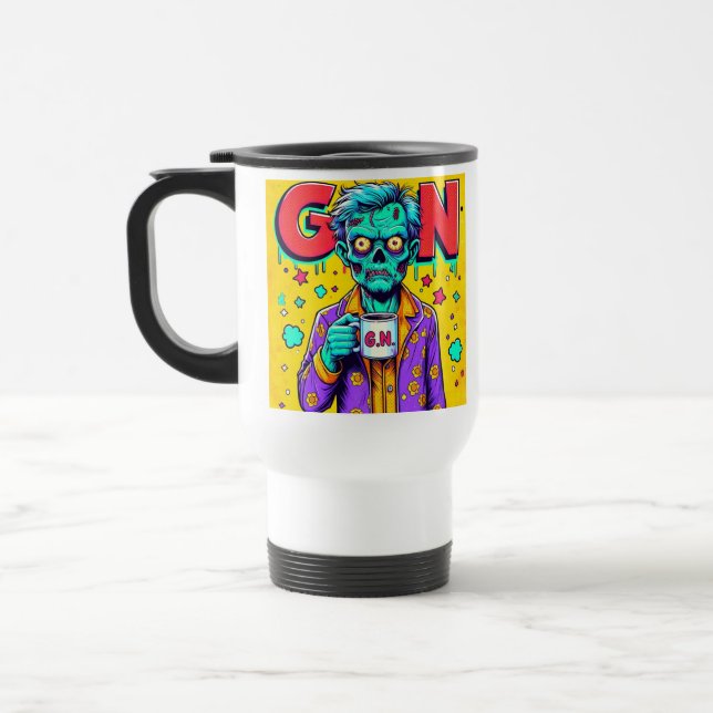Caneca Térmica Zombies cafeinados (Esquerda)