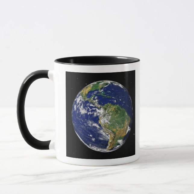 Caneca Terra cheio mostrando a América do Sul 2 (Esquerda)