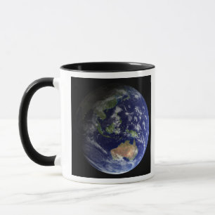 Caneca Terra completa do espaço que mostra Austrália