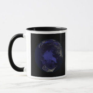 Caneca Terra completa na noite que mostra as luzes 5 da