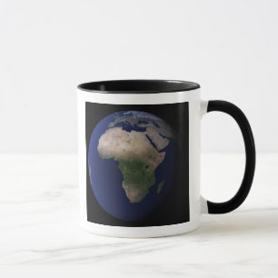 Caneca Terra completa que mostra África, Europa, & o Ea